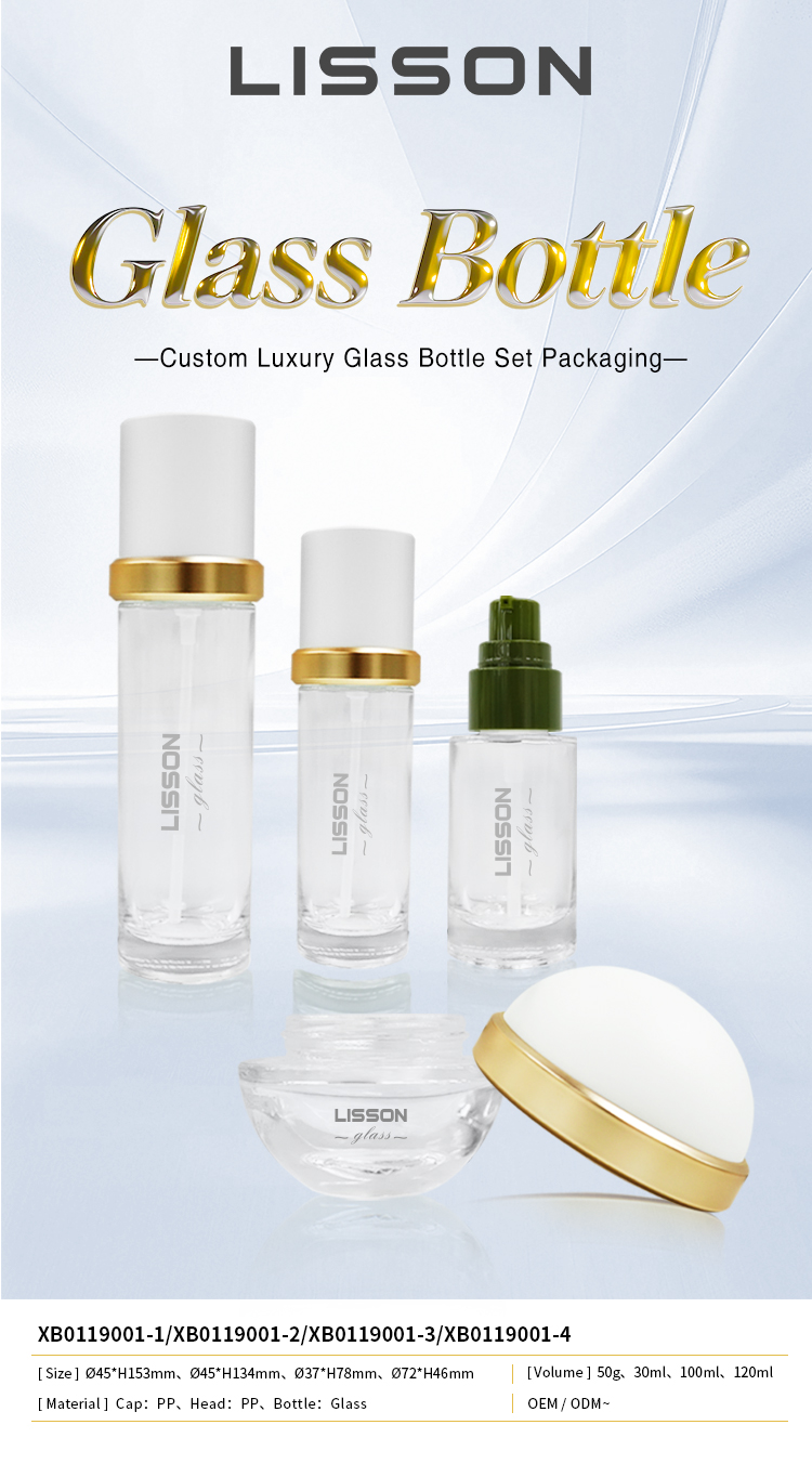 Premium Wholesale Luxury Glass Bottles with Jars Set