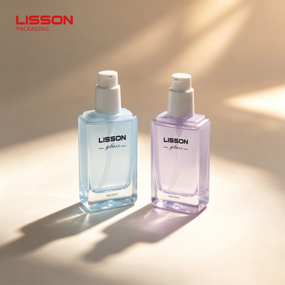 30ml Flat-Square Glass Lotion Bottle