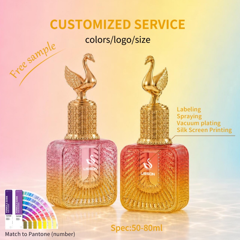 Custom Luxury Swan Shape Glass Perfume Bottle Custom Luxury Swan Shape Glass Perfume Bottle