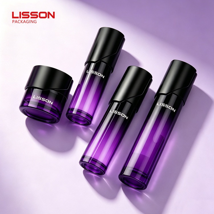Luxury Purple Gradient Glass Skincare Packaging Set