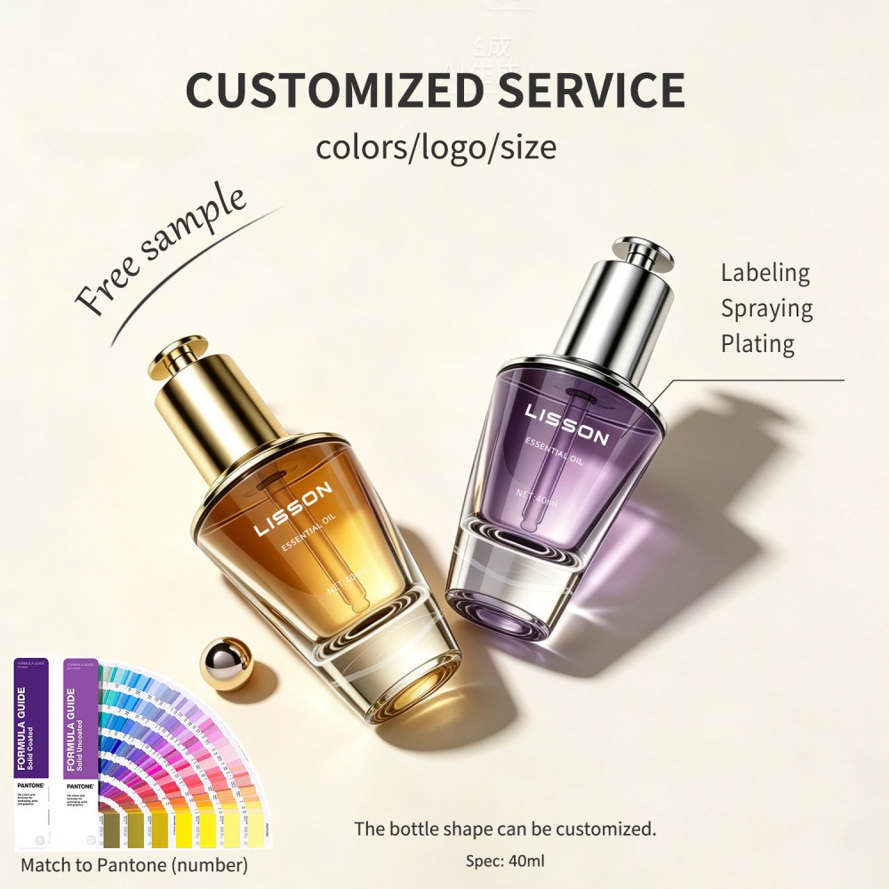 custom 40ml V-Shape Glass Dropper Bottle custom 40ml V-Shape Glass Dropper Bottle