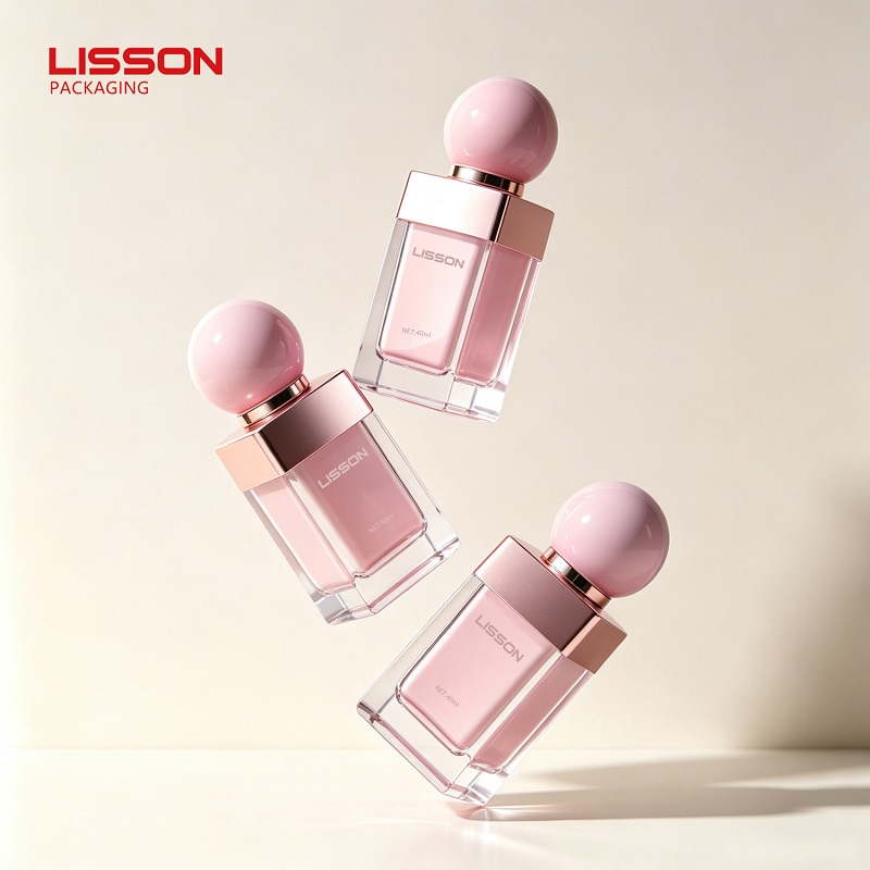 Square glass skincare bottle Square glass skincare bottle
