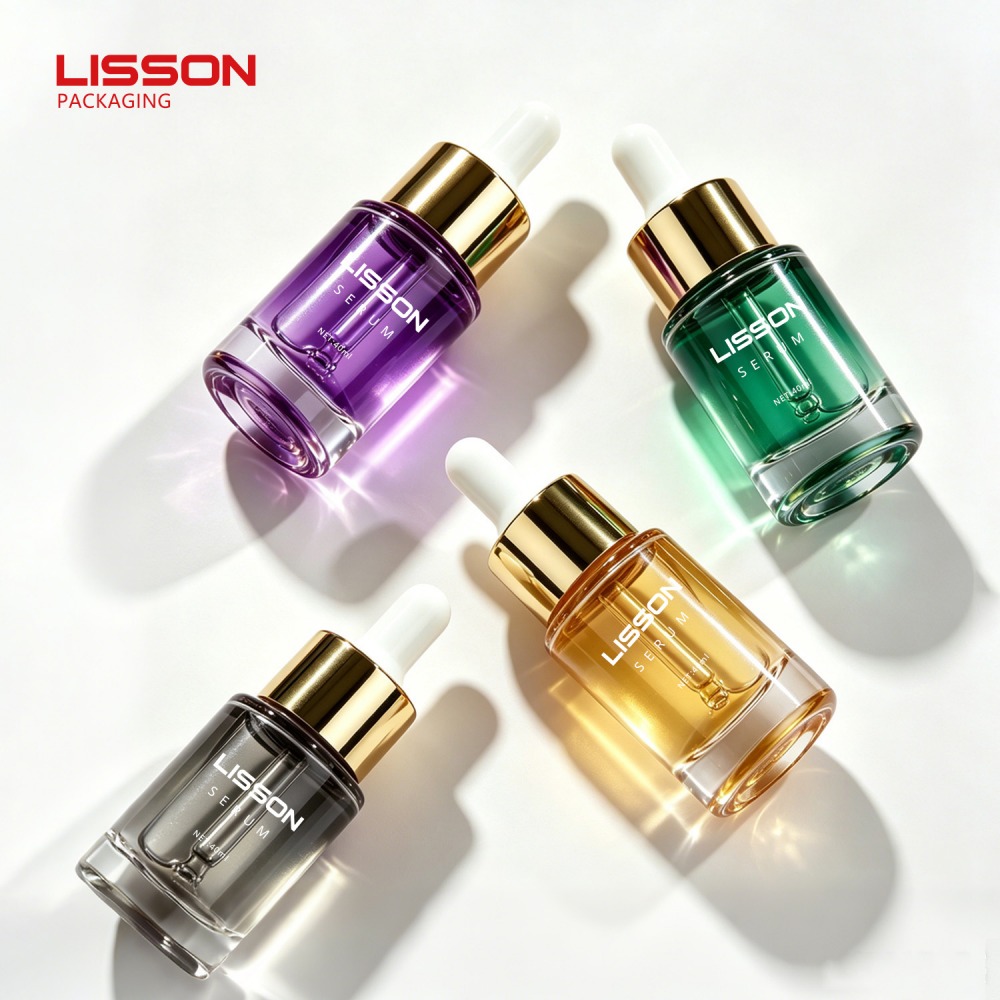Heavy Base Luxury Round Glass Dropper Bottle