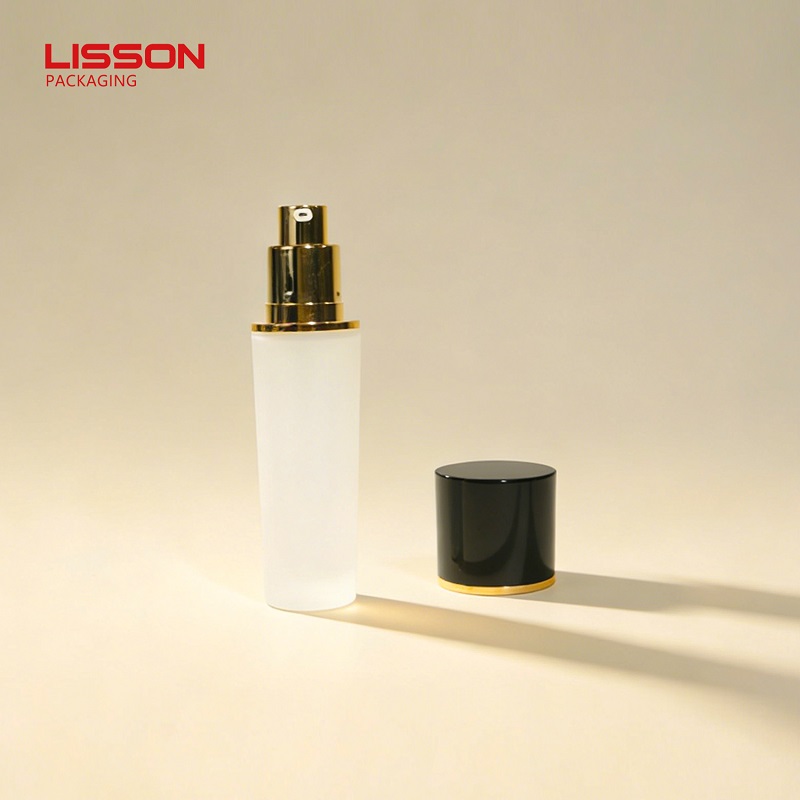 30ml Tapered Frosted Glass Pump Bottle